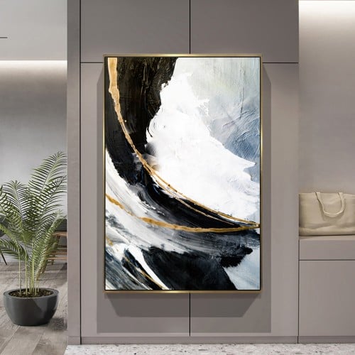 لوحات فنية تجريدي مطبوعة على قماش الكانفس موديل (...