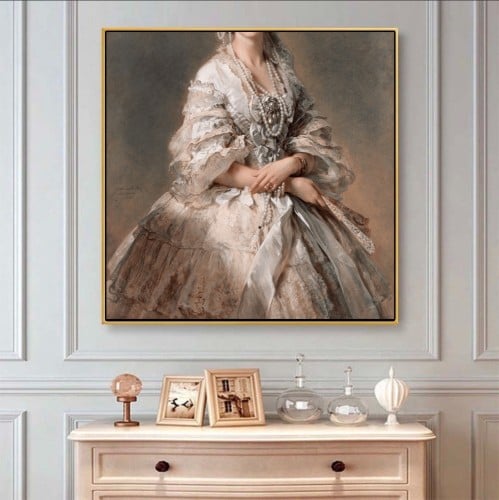 لوحات فنية فكتوريا مطبوعة على قماش الكانفس موديل (...