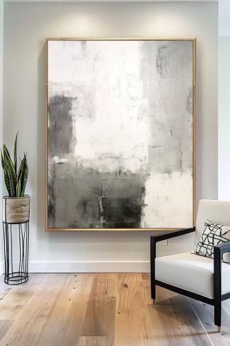 لوحة ديكور جدارية تكوين حيادي كانفاس تجريدية