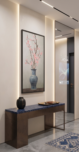 An elegant painting embodying the calm of details...