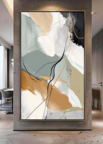 لوحة ديكور جدارية تجريد ألوان مودرن كانفاس تجريدية
