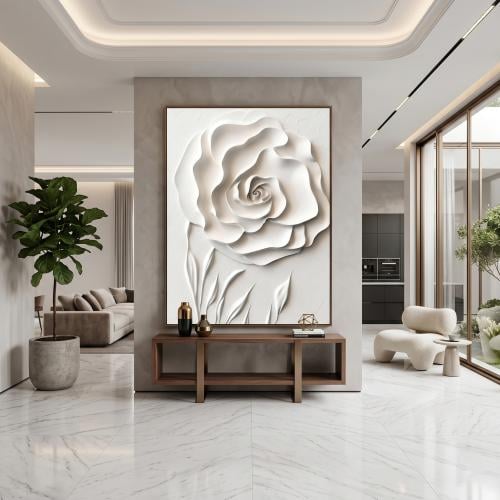 لوحة ديكور جدارية نحت بارز خشب تجريدية 3D