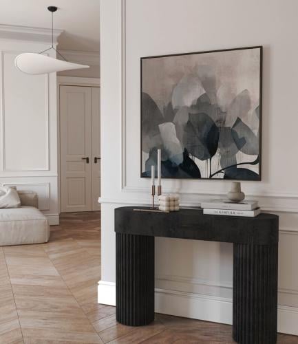 لوحات فنية تجريدي مطبوعة على قماش الكانفس موديل (...