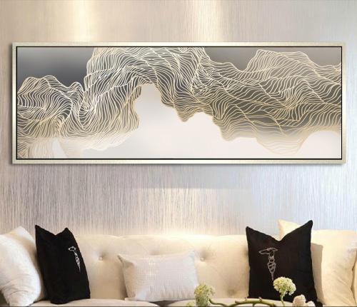 لوحة ديكور جدارية أفق بلوري كانفاس تجريدية