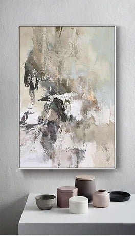 لوحات فنية تجريدية مطبوعة على قماش الكانفس موديل (...