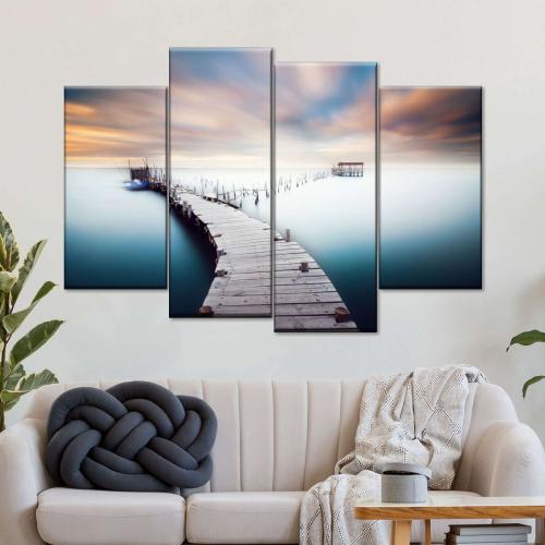 ممر السكون – لوحة جدارية بحرية بأناقة عصرية مطبوعة...