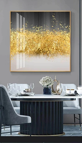 لوحات فنية تجريدي مطبوعة على قماش الكانفس موديل (...