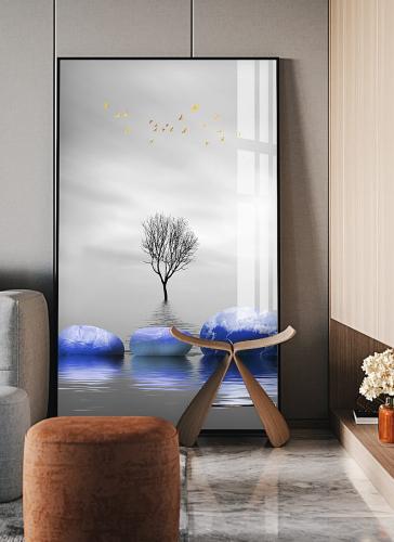 لوحة ديكور جدارية تأمل السكون كانفاس تجريدية