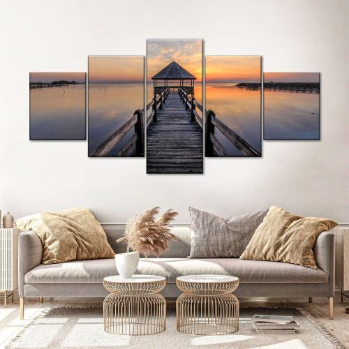 ممر الغروب – لوحة جدارية ساحلية بهدوء فاخر مطبوعة...