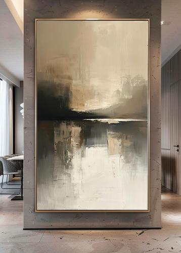 لوحة ديكور جدارية نمط رملي كانفاس تجريدية