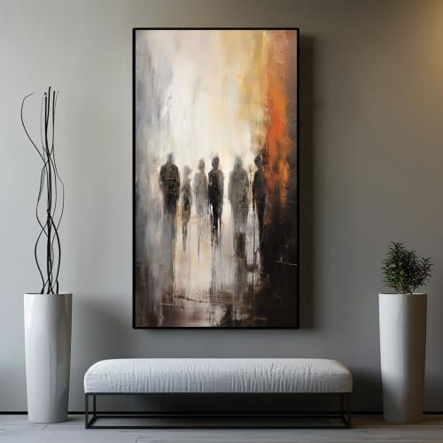 لوحة ديكور جدراية تآلف الأرواح كانفاس تجريدية