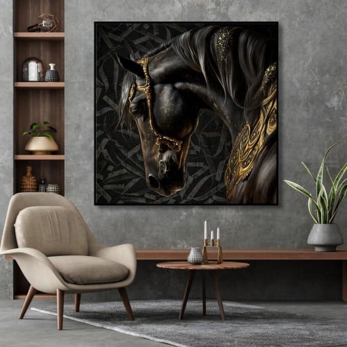 لوحات فنية خيل مطبوعة على قماش الكانفس موديل ( 178...