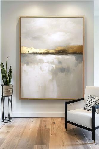 لوحة ديكور جدارية سديم مذهب كانفاس تجريدية