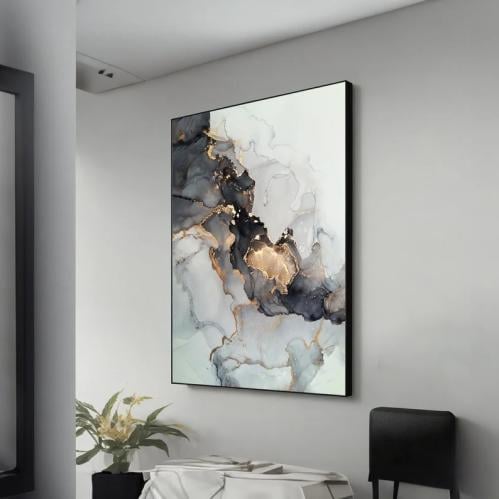 لوحات فنية تجريدي مطبوعة على قماش الكانفس