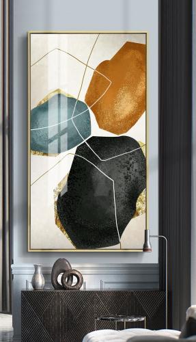 لوحة ديكور جدارية تراكم الأطياف كانفاس تجريدية