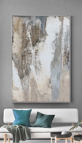 لوحات فنية تجريدي مطبوعة على قماش الكانفس موديل (...