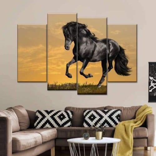 لوحات فنية مطبوعة على قماش الكانفس ( لوحة الخيل ال...