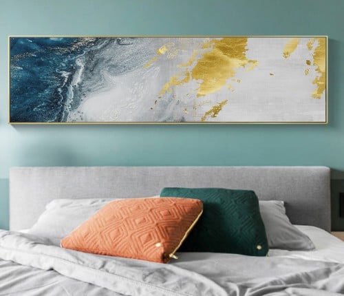 لوحات فنية تجريدية مطبوعة على قماش الكانفس موديل (...