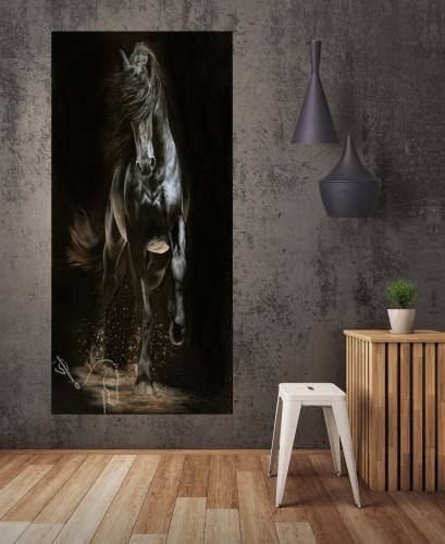 لوحات فنية الخيل مطبوعة على قماش الكانفس موديل ( 1...