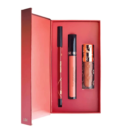 مجموعة كونتور + أحمر شفاه + ملمع شفاه 3 في 1 4 درج...