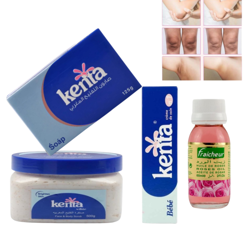 مجموعة كينتا المغربية زيت الورد+كريم كينتا+سنفرة ك...