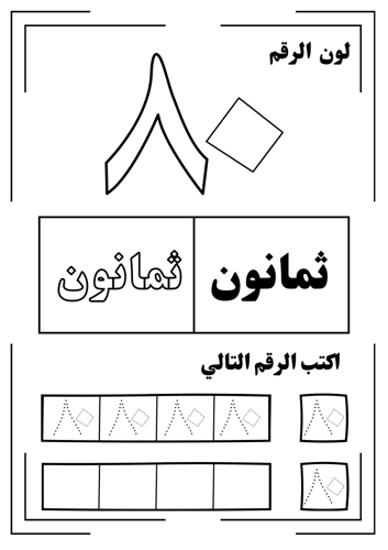 كتاب تعلم الأرقام العربية