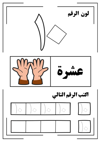 كتاب تعلم الأرقام العربية