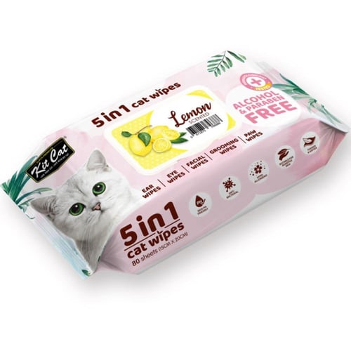 كيت كات مناديل معطرة للقطط 5 في 1 خالية من الكحول...