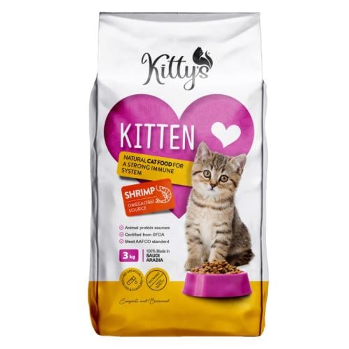 كيتيز طعام جاف للقطط الصغيرة غني بالاميغا 3 بنكهة...