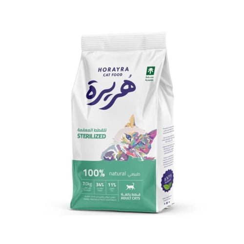هريرة طعام جاف طبيعي للقطط البالغة المعقمة