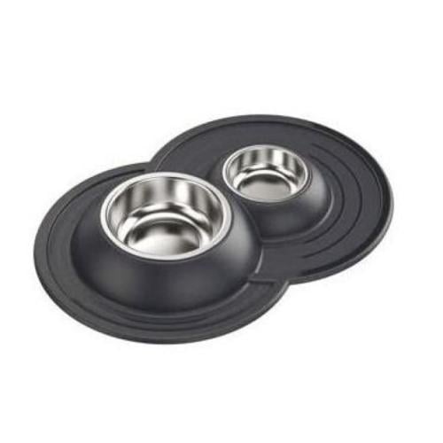 وعاء مزدوج لاطعام الحيوانات الاليفة ستانلس ستيل ال...