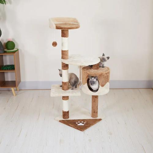 خداشة بيت أرضي و4طوابق بقماش مخمل مقاس 60x67x112سم