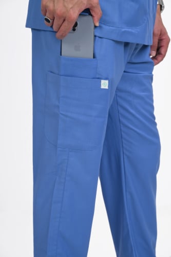 طقم سكراب رجالي, لون أزرق سماوي