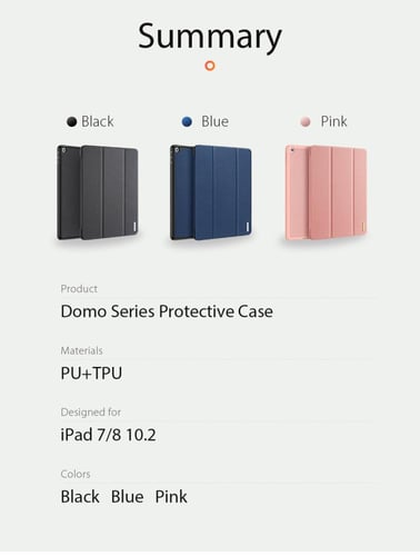كفر Domo لأجهزة iPad 7/8/9 بمقاس 10.2 (مزود بحامل...