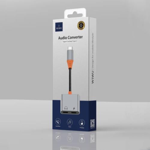 محول الصوت WiWU Audio Converter Type-C to Dual Typ...