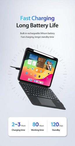 حافظة لوحة مفاتيح سلسلة TK لجهاز iPad Pro 11 (2024...