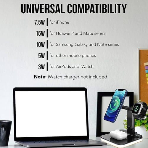 منصة شحن لاسلكي مع انارة سفليه