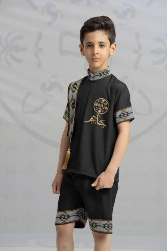 طقم التأسيس اسود بتدخيلات السدو