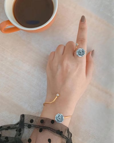 .خاتم مع الاسواره تصميم سداسي