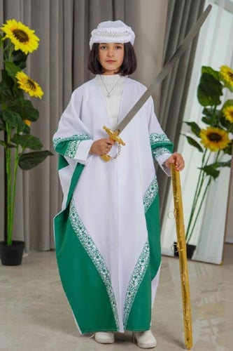 بشت أخضر بناتي بتطريز دام عزك يا وطن