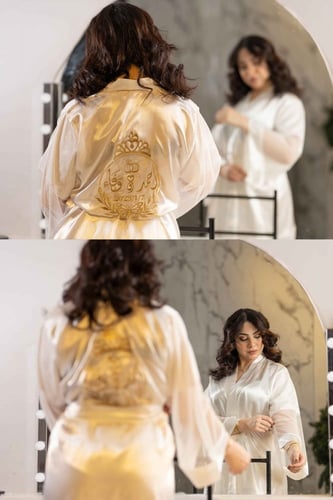 روب عرائس أبيض تل