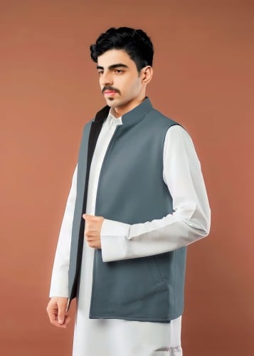 سديري جوخ لون رمادي - اسود