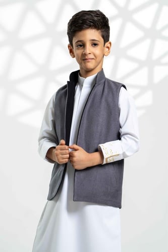 سديري دبل فيس رمادي - اسود