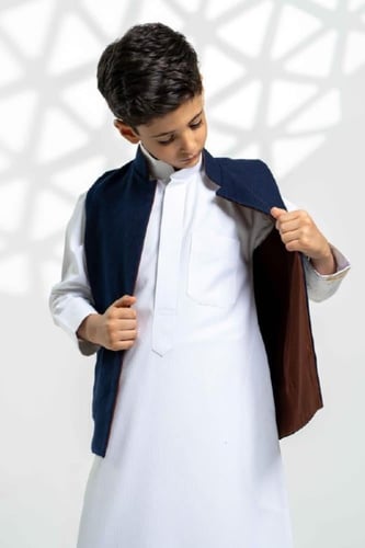 سديري جوخ دبل فيس كحلي - بني