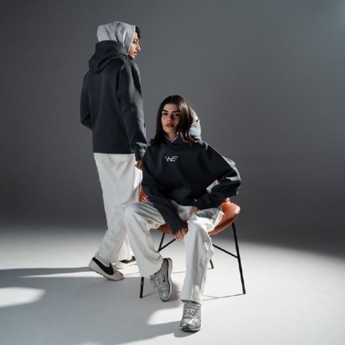 هودي دبل كاب Navy Double Cap Hoodie