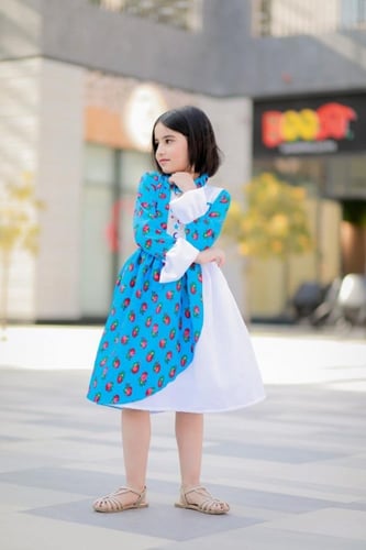 فستان شالكي تركواز