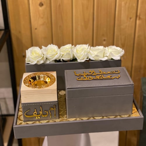 طقم ضيافه جلد - متجر تولان