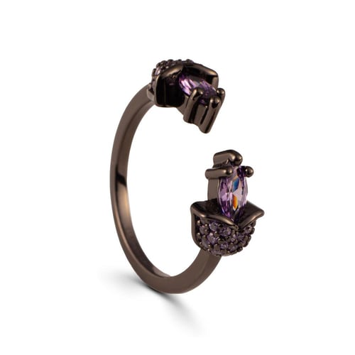 خاتم زهرة الخزامي ( أسود )