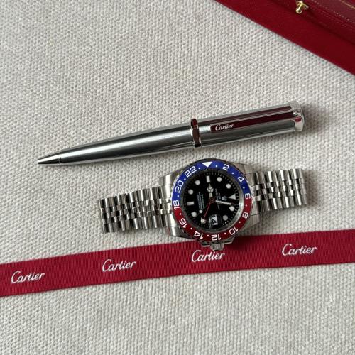 طقم ساعة رولكس ببسي وقلم كارتير الجديد