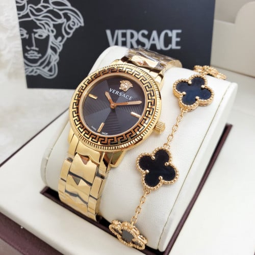 ساعة فرزاتشي نسائي مع الاسوارة VERSACE